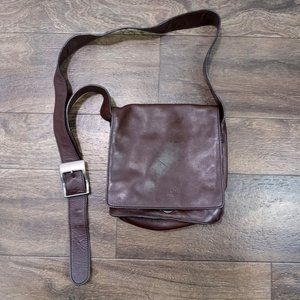 Kenneth Cole New York Brown Leather Shoulder Bag